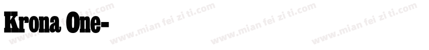 Krona One字体转换